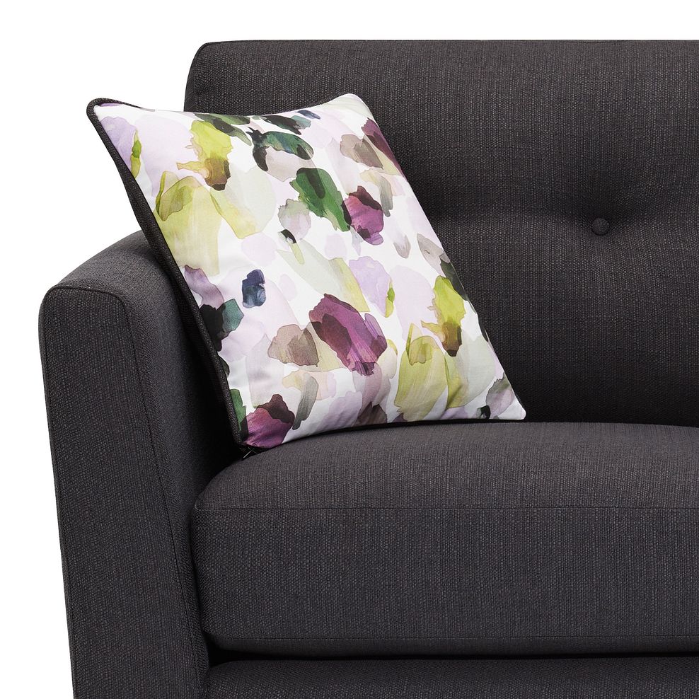 Evie Left Hand Corner Sofa in Charcoal Fabric 4
