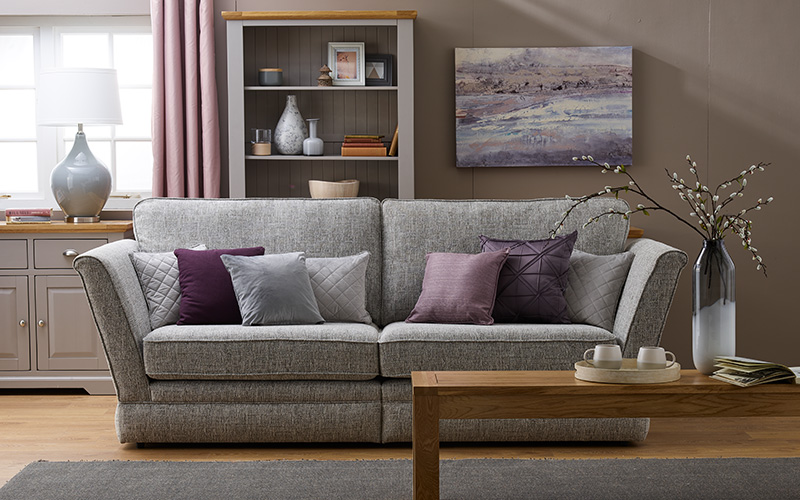 grey fabric sofa