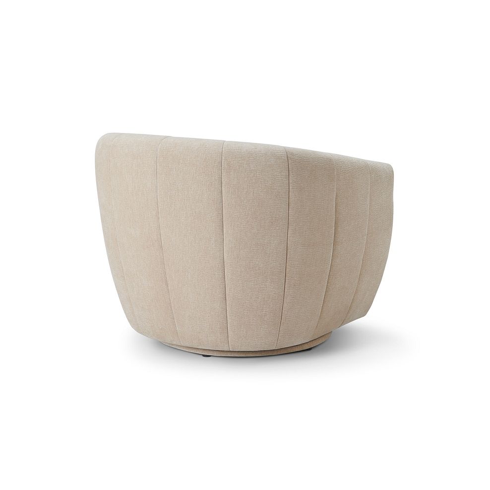 Halle Swivel Chair in Chenille Linen Fabric 6