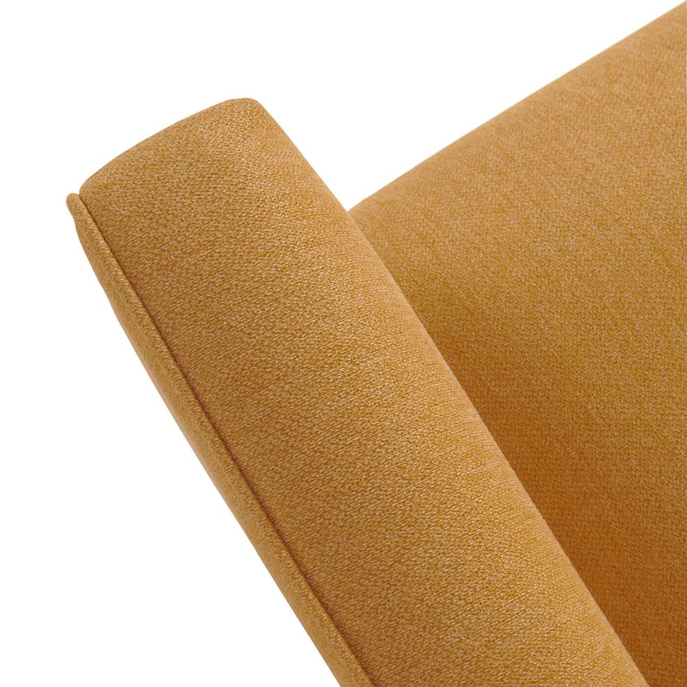 Harris Accent Chair in Linen Mustard Fabric 10