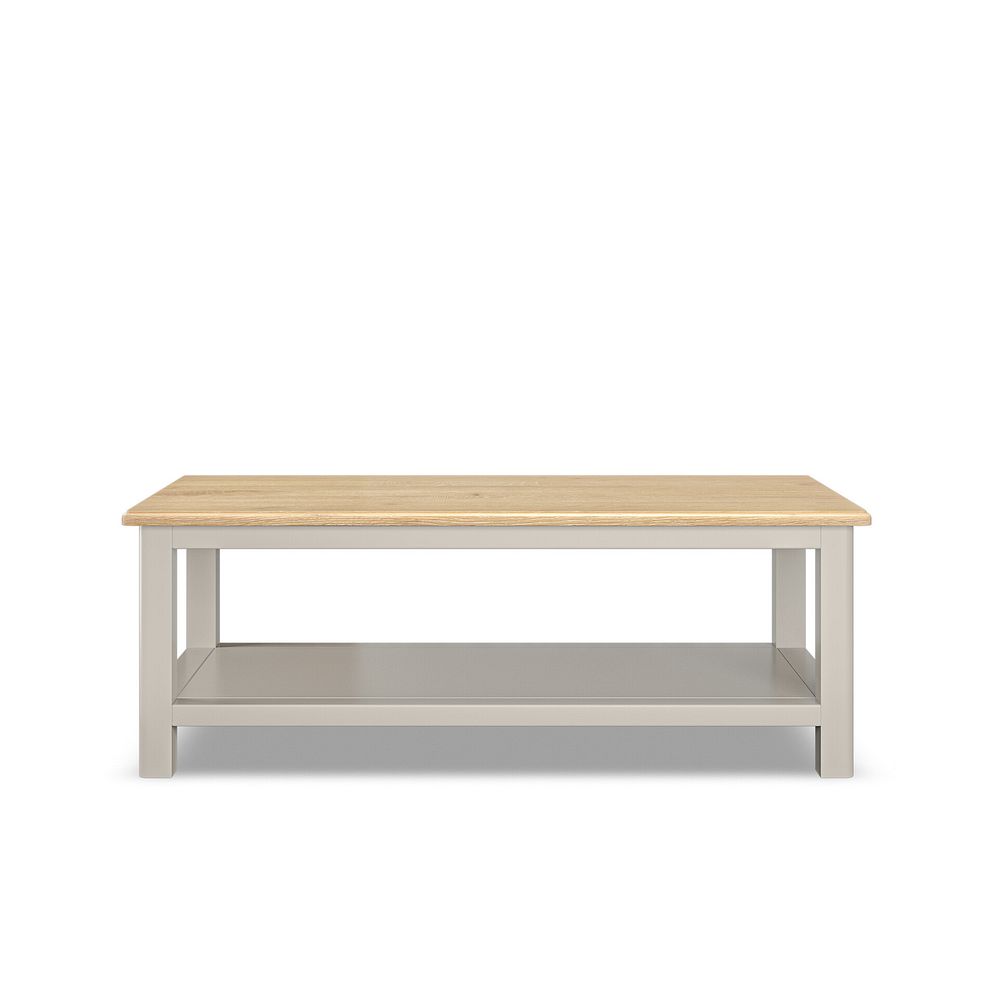 Henley Natural Oak and Stone Painted Hardwood Coffee Table 4