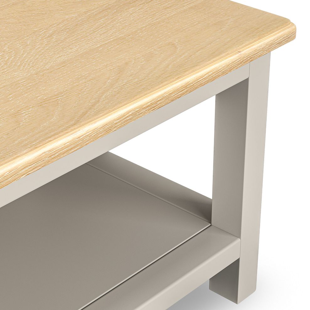 Henley Natural Oak and Stone Painted Hardwood Coffee Table 6