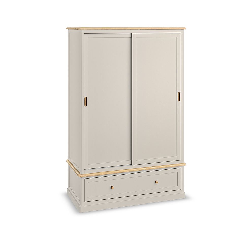 Henley Natural Oak and Stone Painted Hardwood Double Wardrobe 5