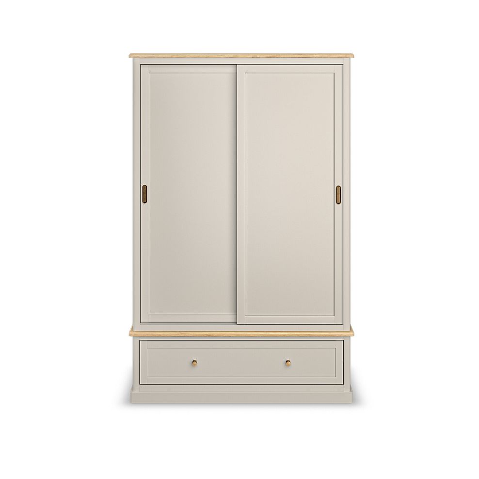 Henley Natural Oak and Stone Painted Hardwood Double Wardrobe 7