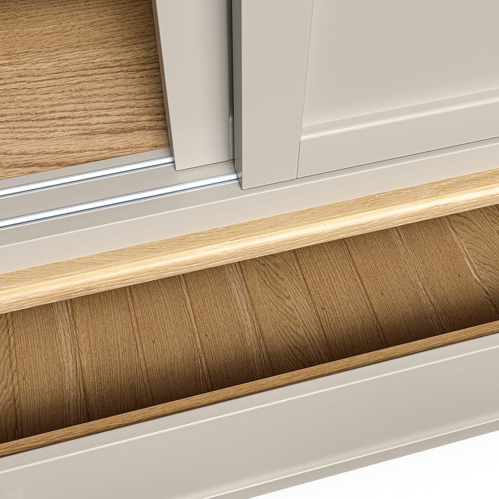 Henley Natural Oak and Stone Painted Hardwood Double Wardrobe 11