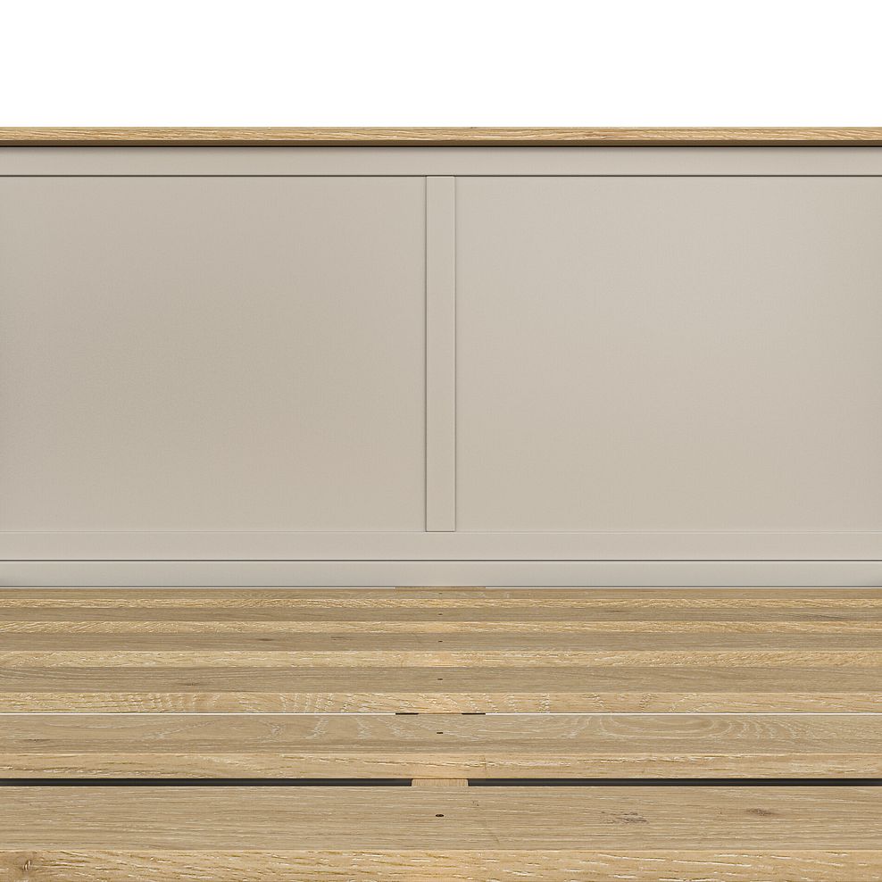 Henley Natural Oak and Stone Painted Hardwood Storage King-size Bed 10