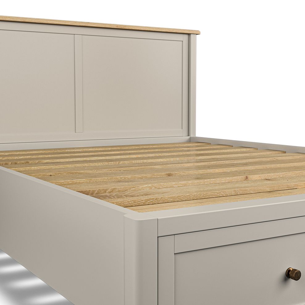 Henley Natural Oak and Stone Painted Hardwood Storage King-size Bed 11