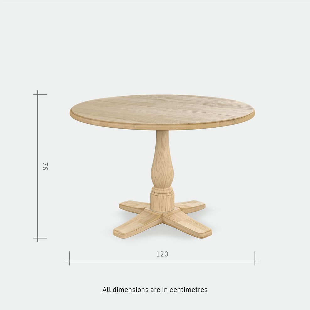 Henley Natural Oak Round Pedestal Dining Table 9