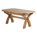 Hercules Natural Solid Oak Extending Dining Table 180-280cm