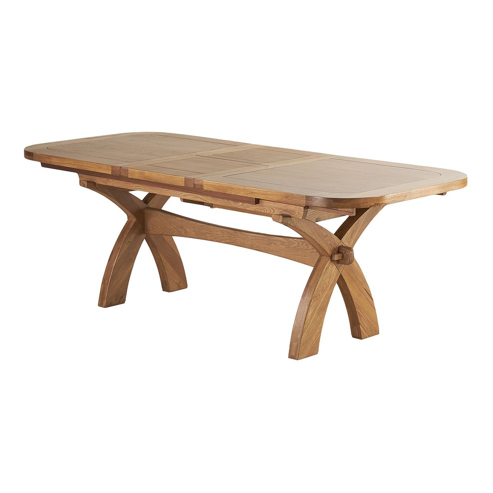 Hercules Natural Solid Oak Extending Dining Table 180-280cm 2