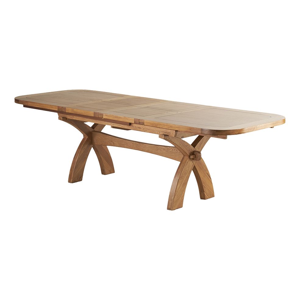 Hercules Natural Solid Oak Extending Dining Table 180-280cm 3