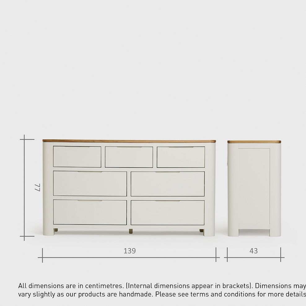 Hove Natural Oak and Painted 3+4 Chest of Drawers 10