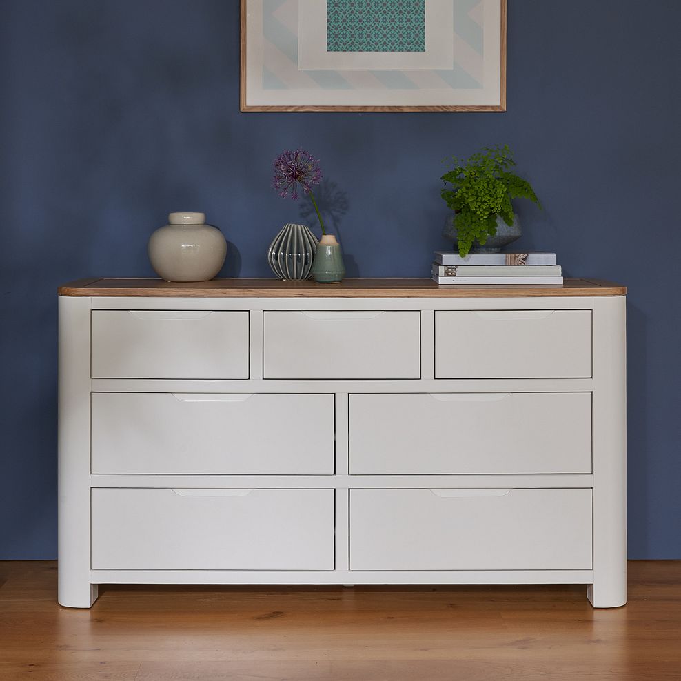 Hove Natural Oak and Painted 3+4 Chest of Drawers 1