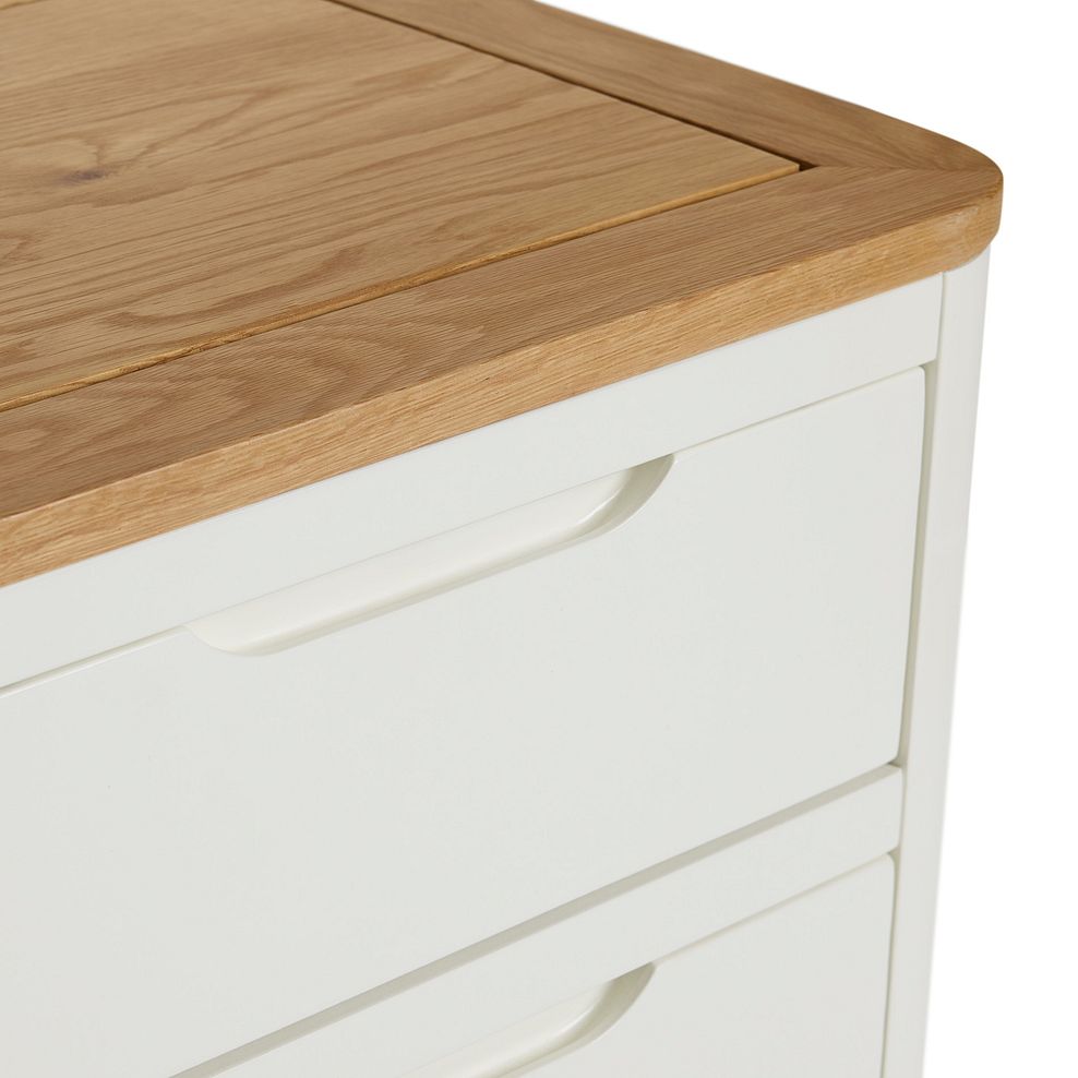 Hove Natural Oak and Painted 5 Drawer Tallboy 6