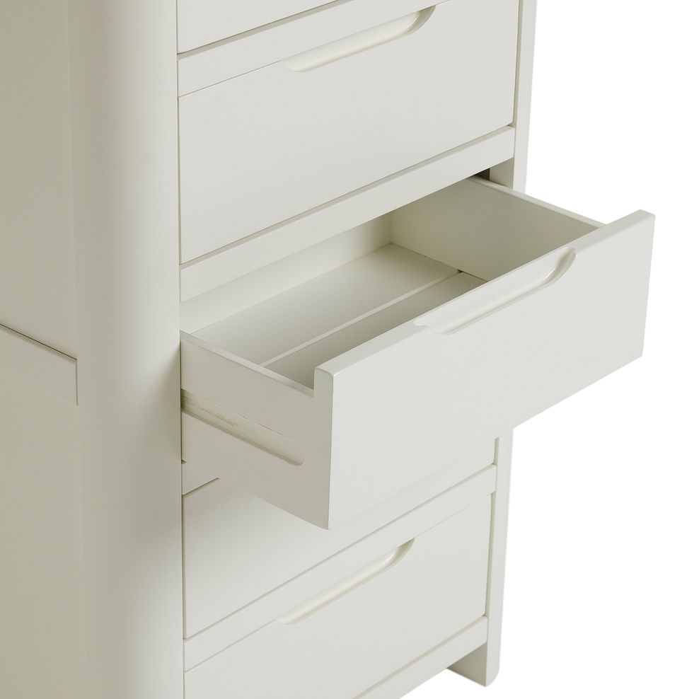 Hove Natural Oak and Painted 5 Drawer Tallboy 7