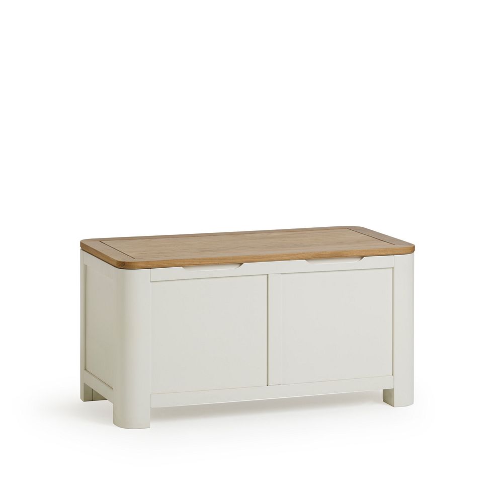 Hove Natural Oak and Painted Blanket Box 2