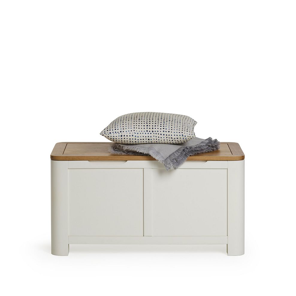 Hove Natural Oak and Painted Blanket Box 4