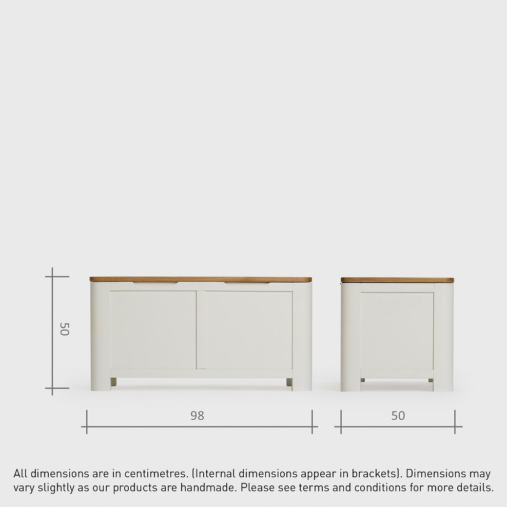 Hove Natural Oak and Painted Blanket Box 8