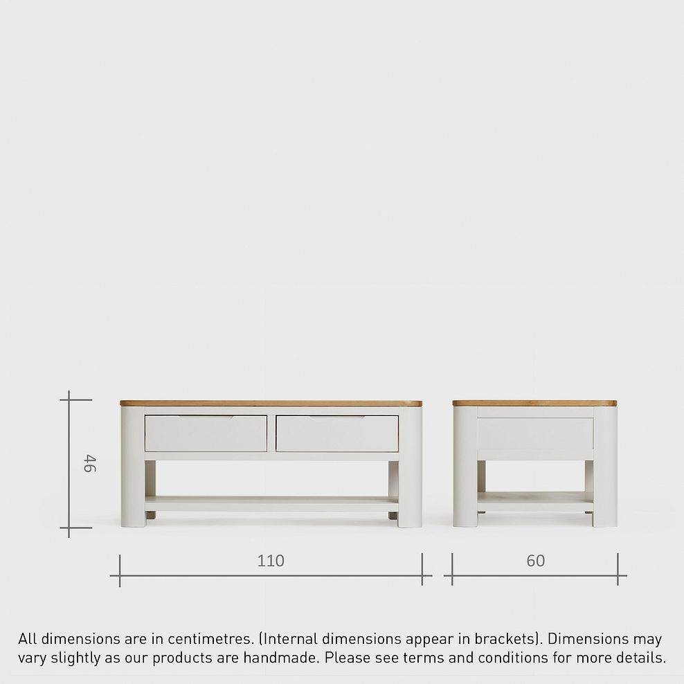 Hove Natural Oak and Painted Coffee Table 9