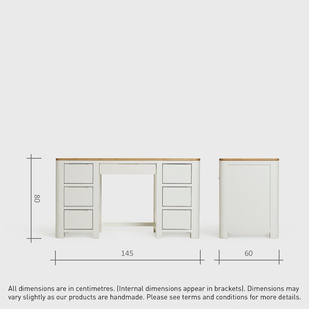 Hove Natural Oak and Painted Computer Desk 10