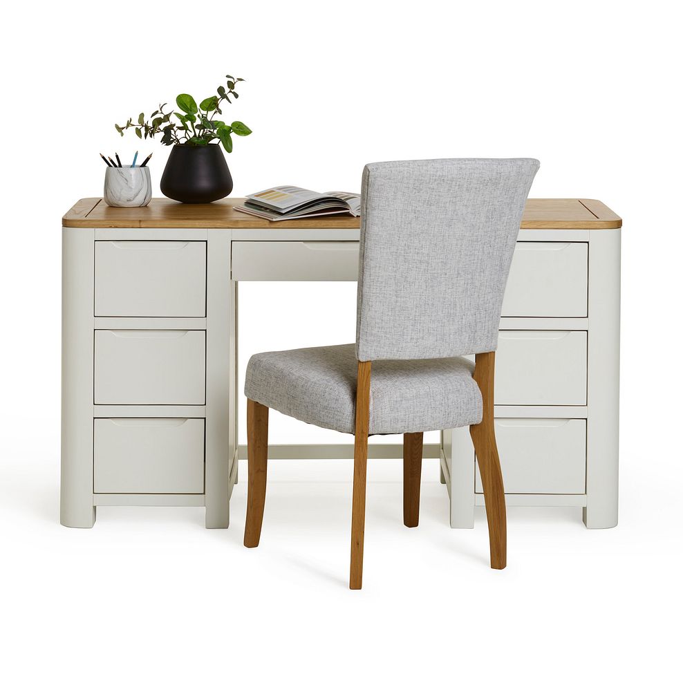 Hove Natural Oak and Painted Computer Desk 5