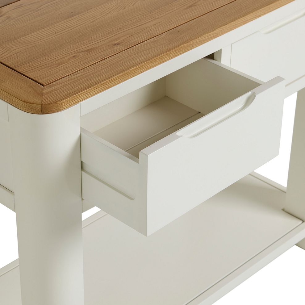 Hove Natural Oak and Painted Console Table 7