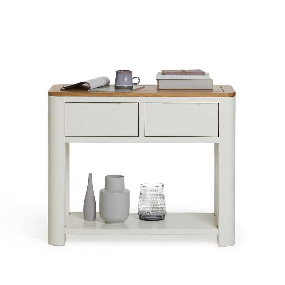 Hove Natural Oak and Painted Console Table 4