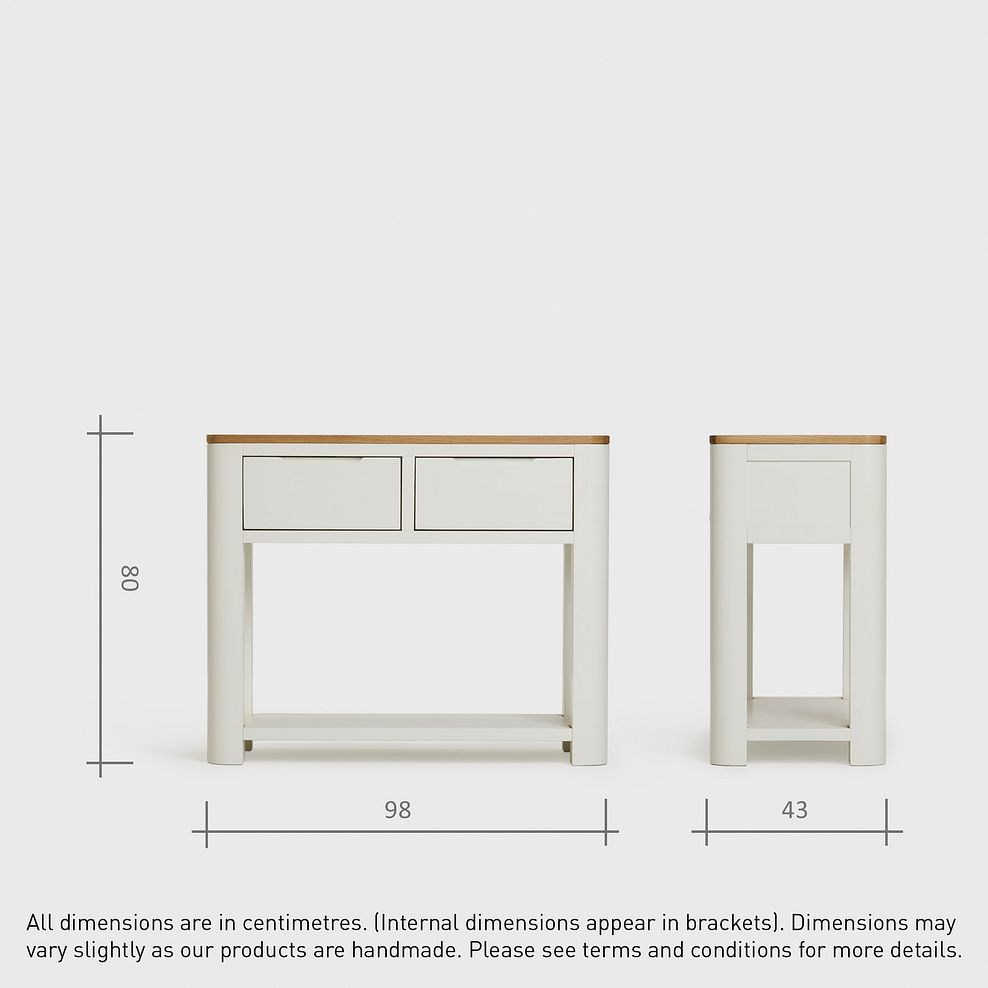 Hove Natural Oak and Painted Console Table 10