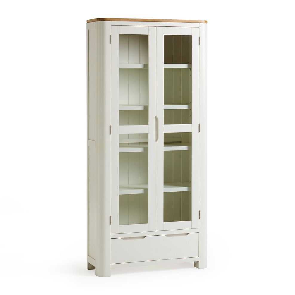 Hove Natural Oak and Painted Display Cabinet 2