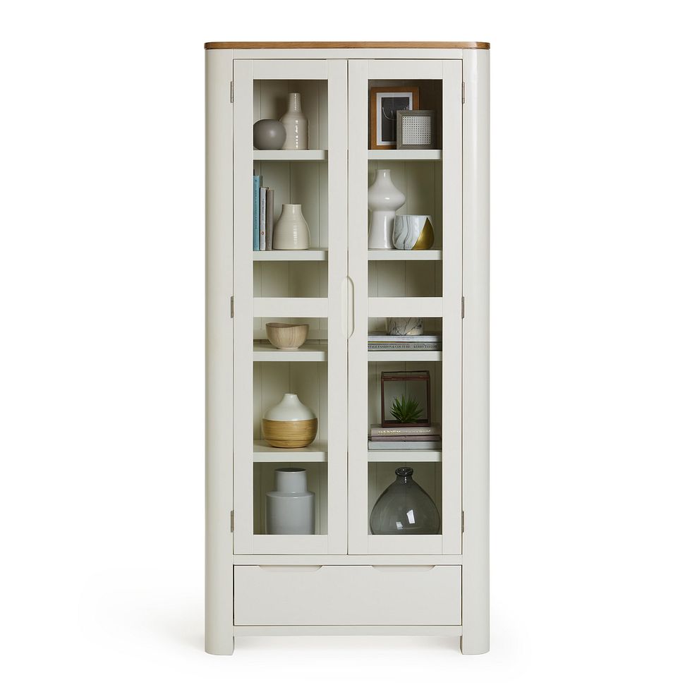 Hove Natural Oak and Painted Display Cabinet 4
