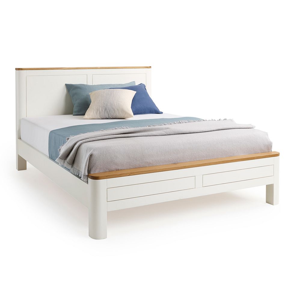 Hove Natural Oak and Painted King-Size Bed 3