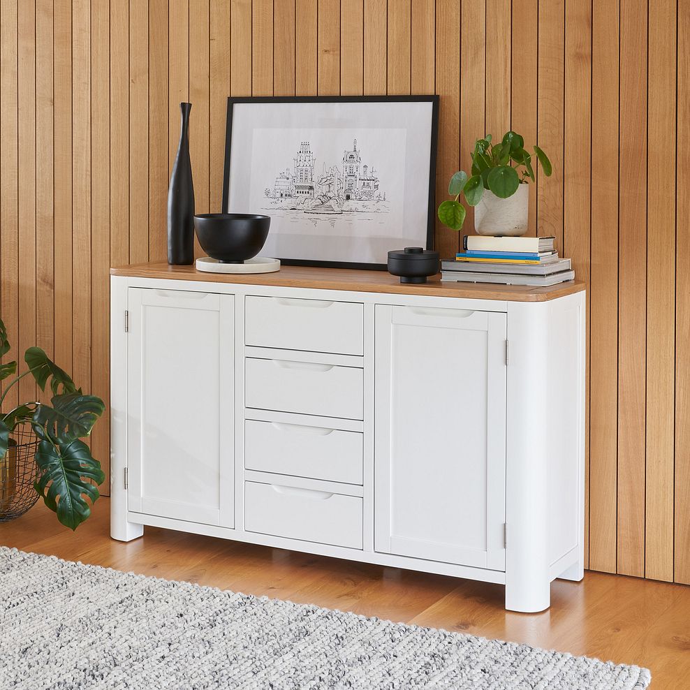 Hove Natural Oak and Painted Large Sideboard 1