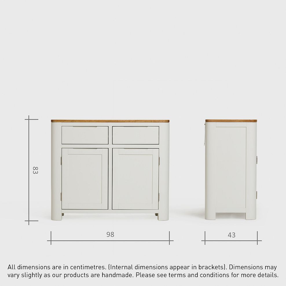 Hove Natural Oak and Painted Small Sideboard 9