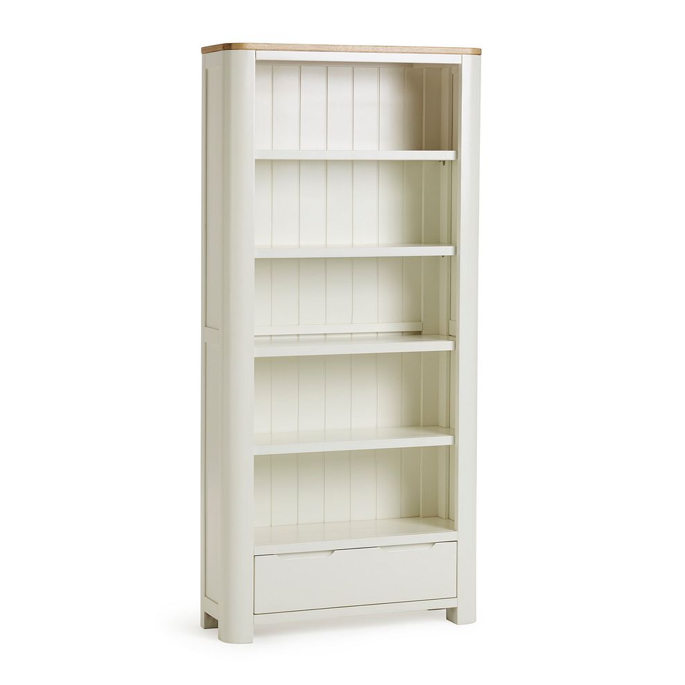Hove Natural Oak and Painted Tall Bookcase 2