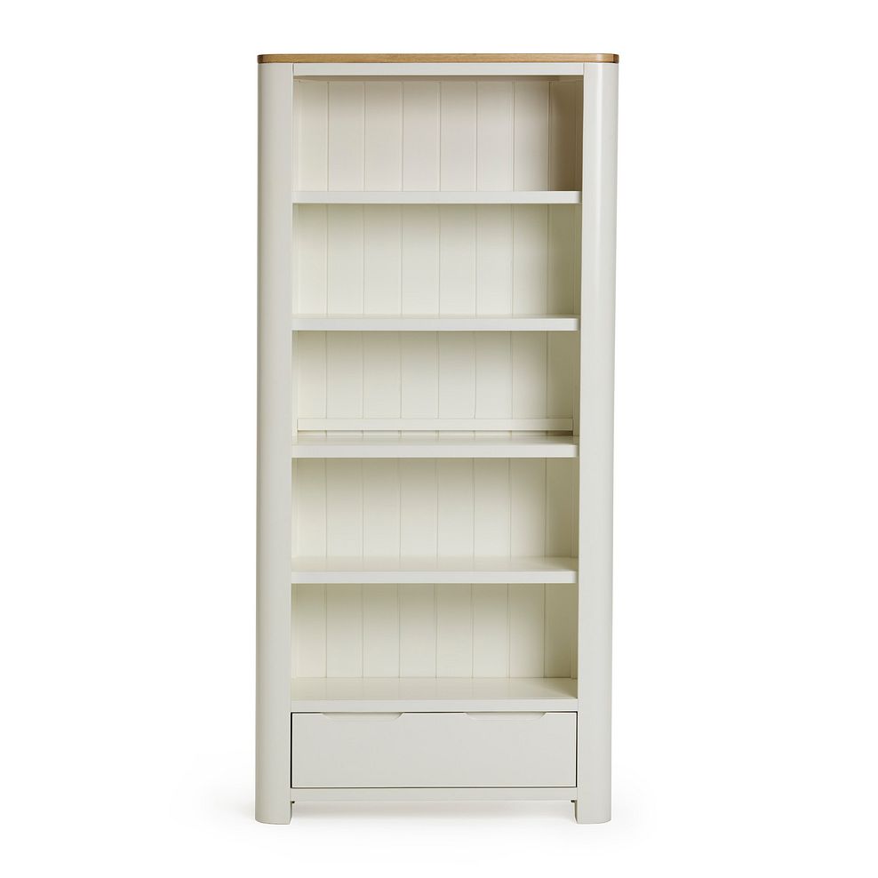 Hove Natural Oak and Painted Tall Bookcase 3