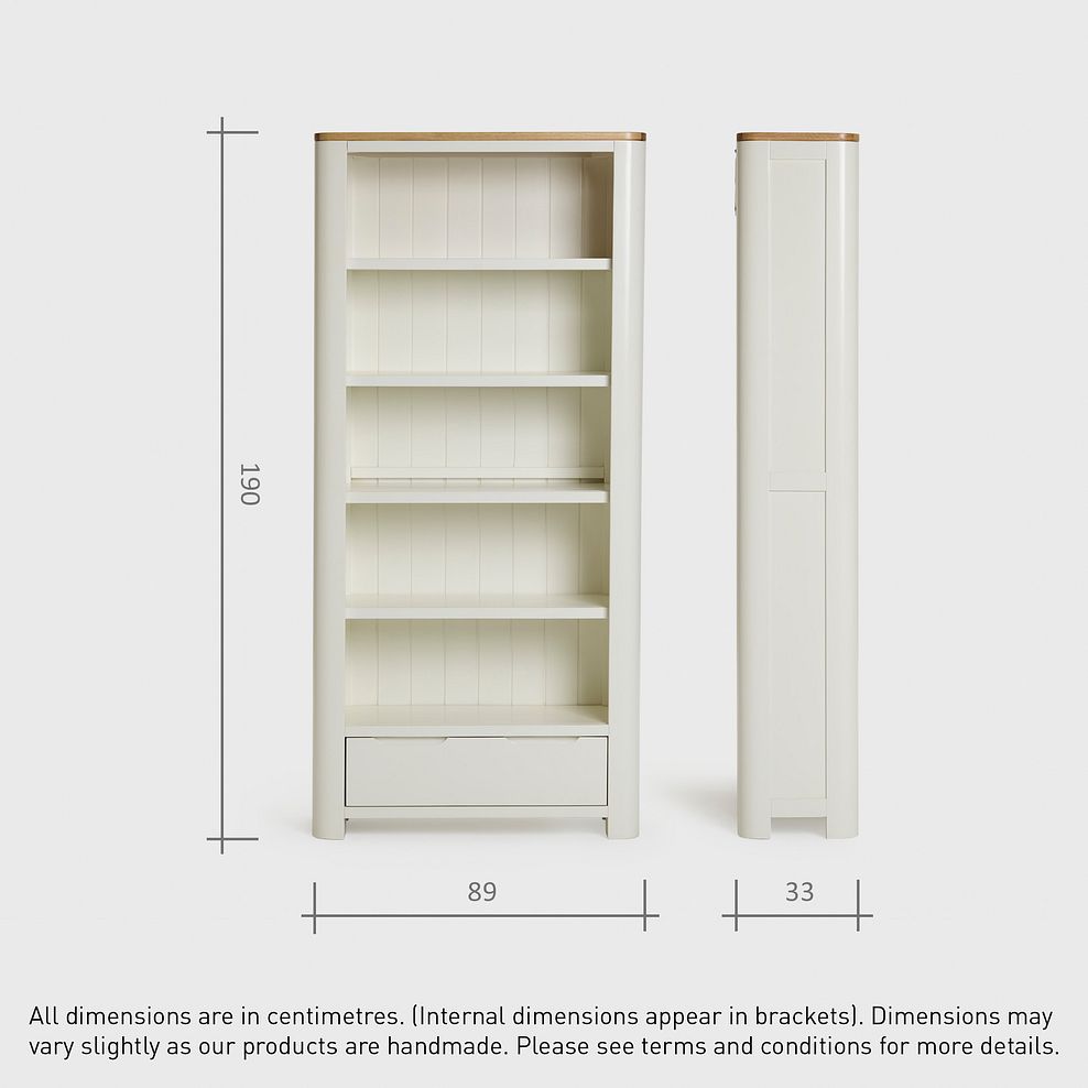 Hove Natural Oak and Painted Tall Bookcase 9
