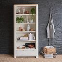 Hove Natural Oak and Painted Tall Bookcase