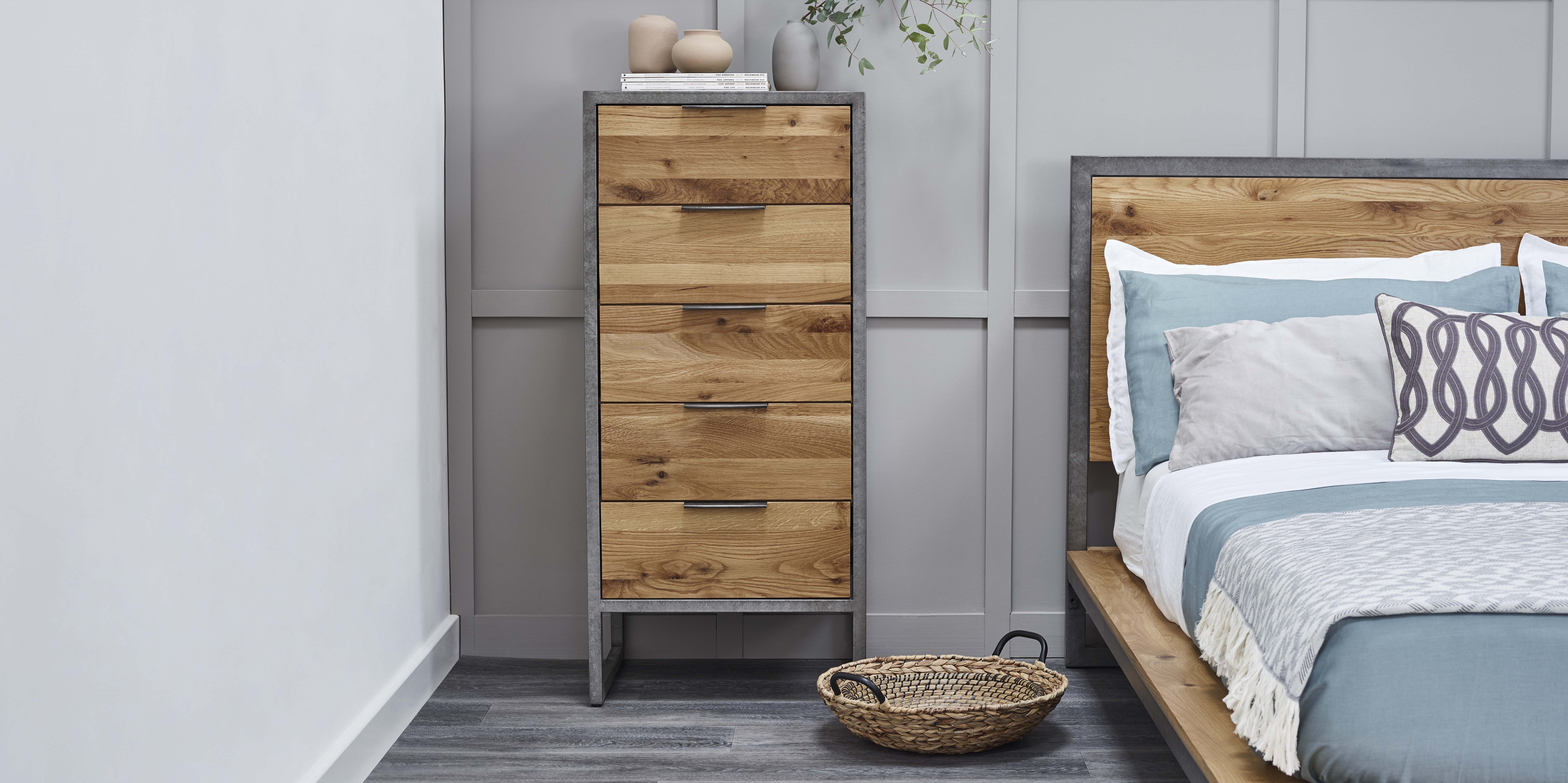 Industrial tallboy brooklyn oak furnitureland