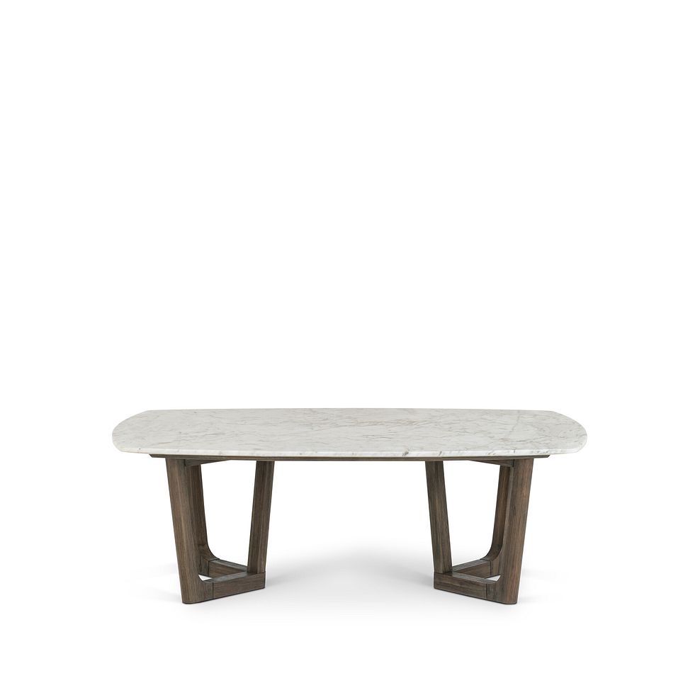 Islington Marble and Dark Acacia Coffee Table 5