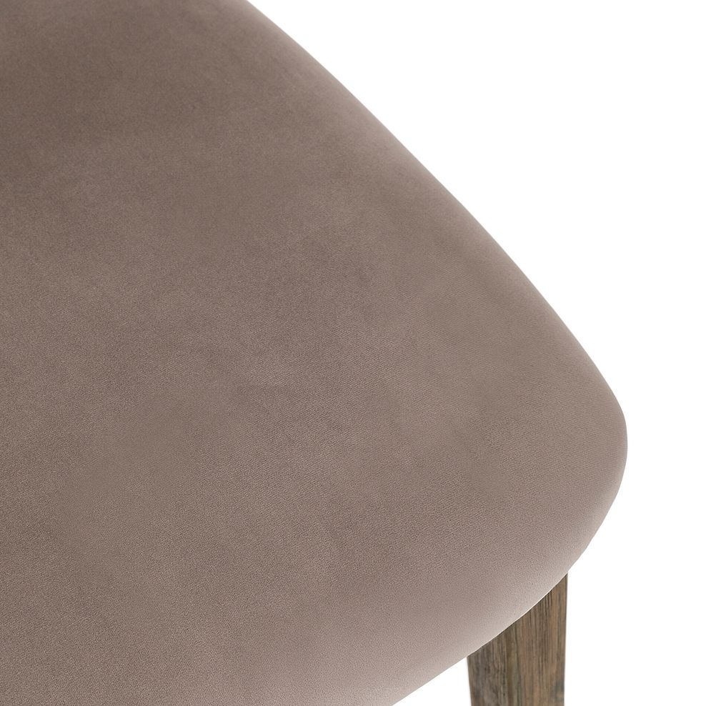 Islington Marble and Dark Acacia Dining Table + 6 Isla Fossil Velvet Dining Chairs 15