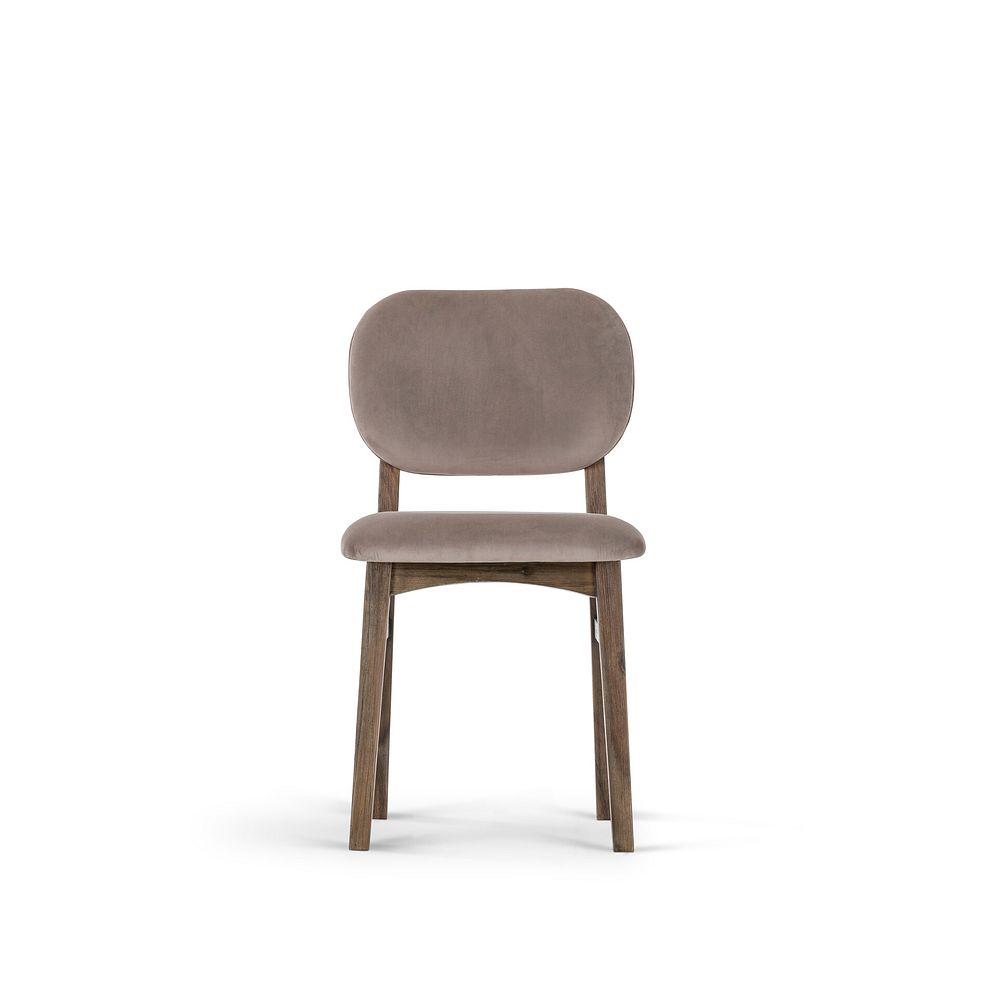 Islington Marble and Dark Acacia Dining Table + 6 Isla Fossil Velvet Dining Chairs 12