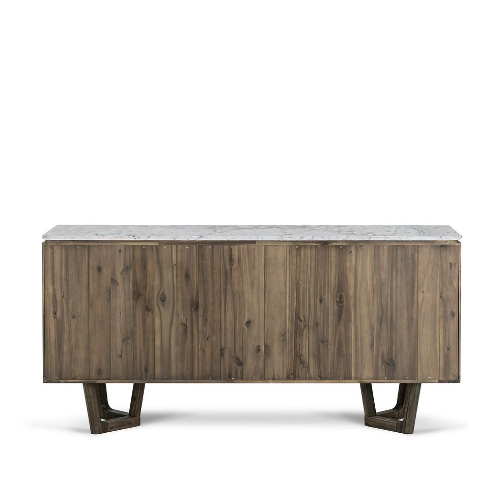 Islington Marble and Dark Acacia Large Sideboard 9