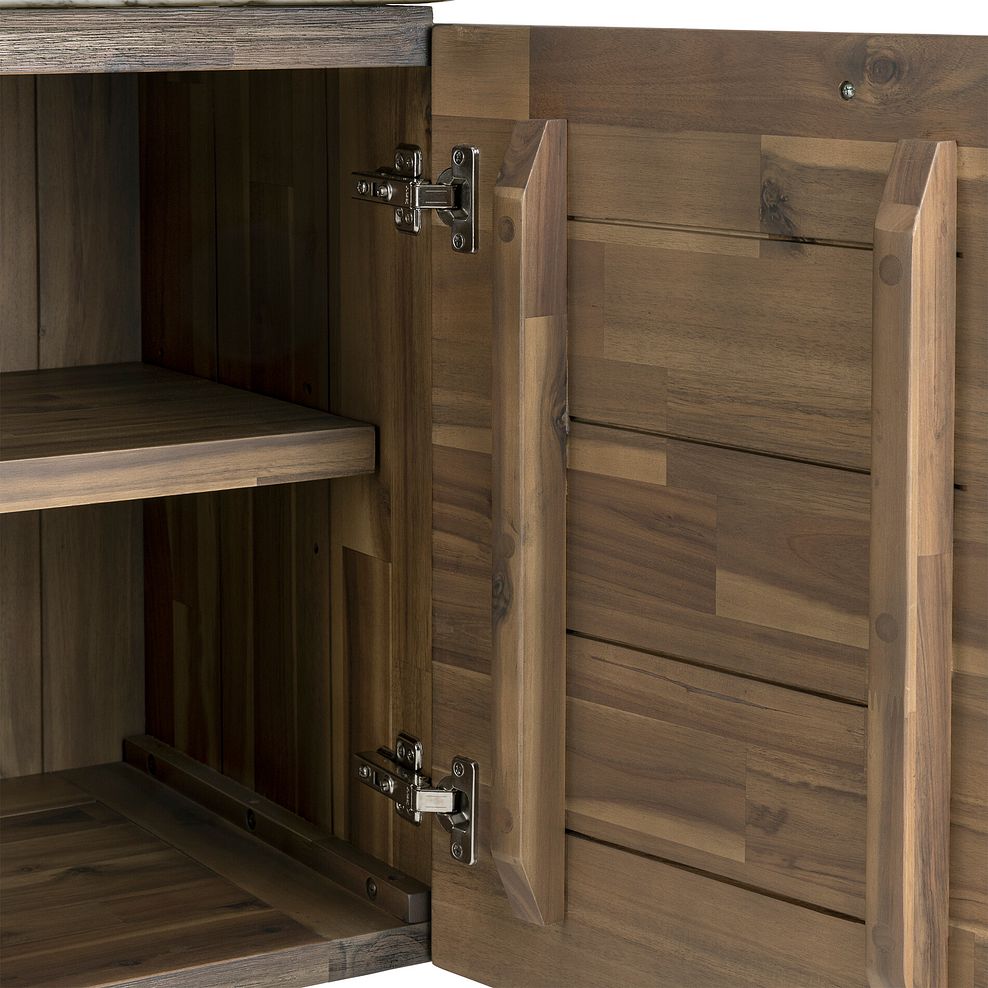 Islington Marble and Dark Acacia Large Sideboard 15