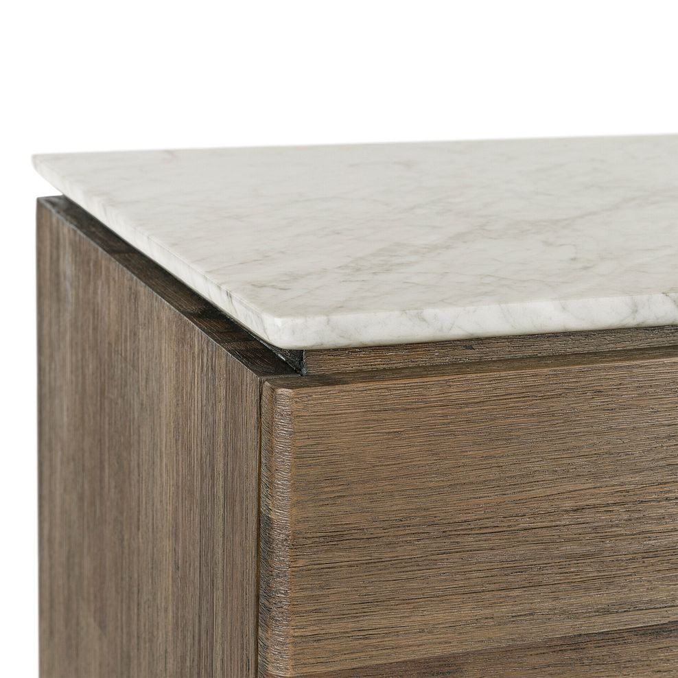 Islington Marble and Dark Acacia Large Sideboard 16