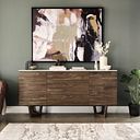 Islington Marble and Dark Acacia Large Sideboard