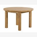 Knightsbridge Natural Solid Oak 4ft Round Extending Dining Table