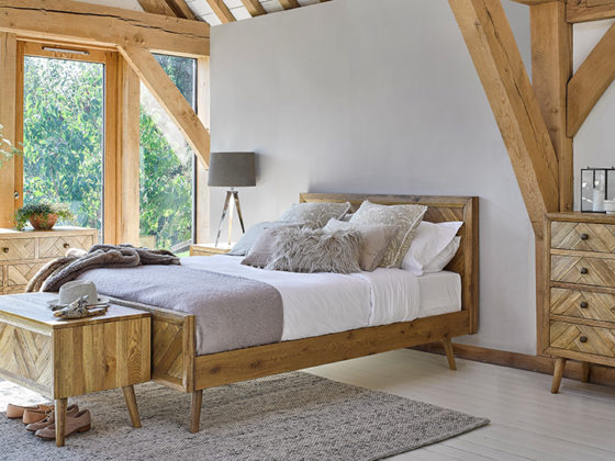 mid century modern style bedroom