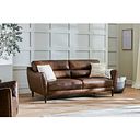 Lucca 3 Seater Sofa in Houston Whiskey Leather