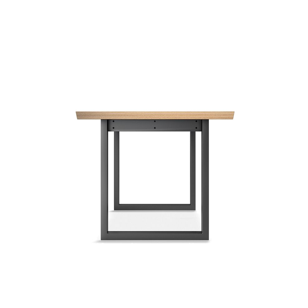 Maine Extending Dining Table 160-220cm + 1 Maine 160cm bench+ 4 Mason Chairs in Vintage Tan Leather-Look fabric with Black Legs 9