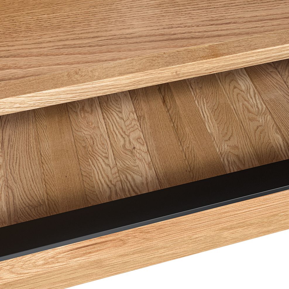 Maine Natural Solid Oak & Metal Double Wardrobe 10